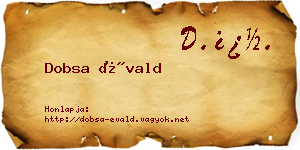 Dobsa Évald névjegykártya